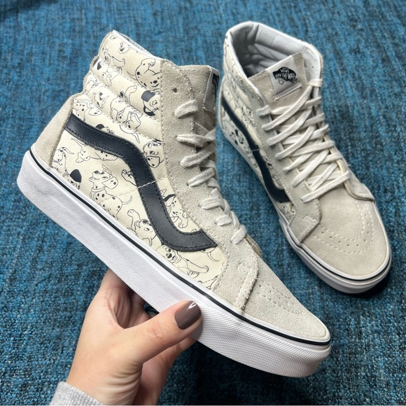 RARE Vans x Disney Ski Hi 101 Dalmations Sneakers Limited Edition Cream Black - Picture 1 of 9